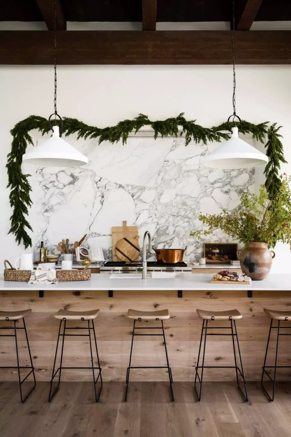 A Warm Christmas Home by Studio McGee 7 christmas-garlands-kitchen-nordroom