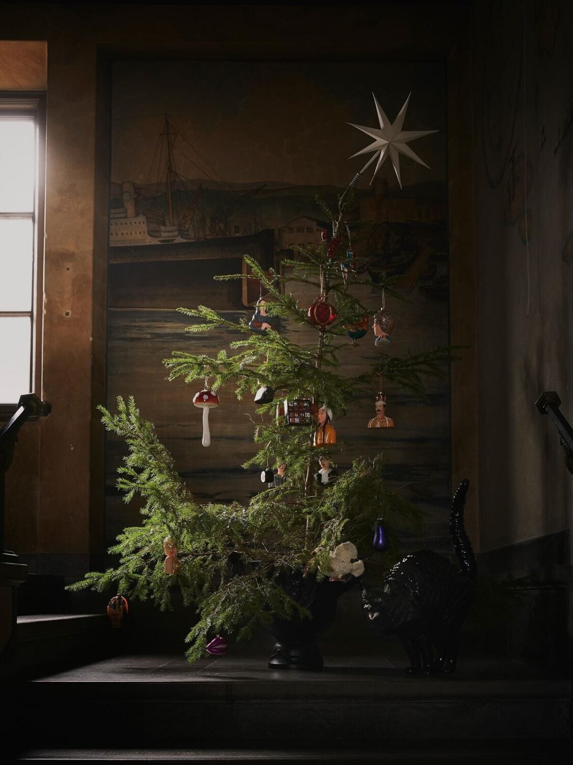 A Warm Scandinavian Christmas by Artilleriet 6 christmas-tree-ornaments-moody-christmas-decor-nordroom