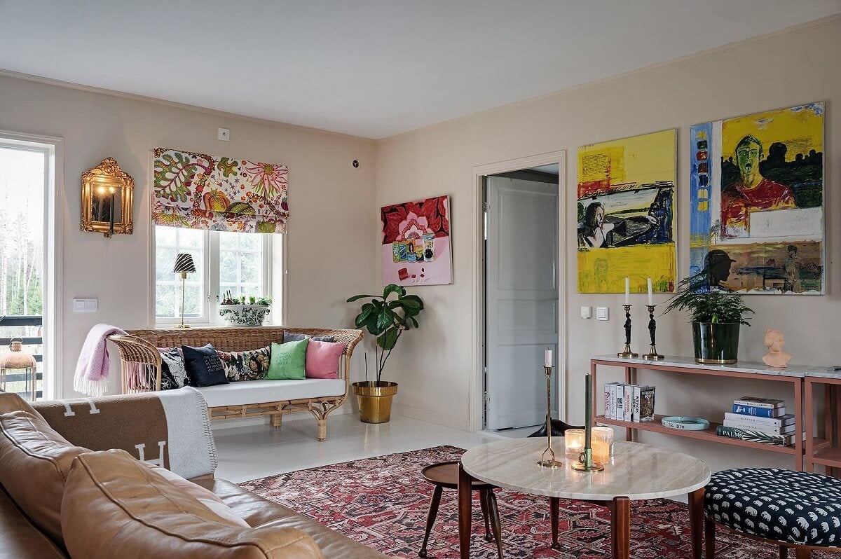 The Colorful Home of Artist Bobo Wallmansson 21 colorful-living-room-bobo-wallmansson-nordroom
