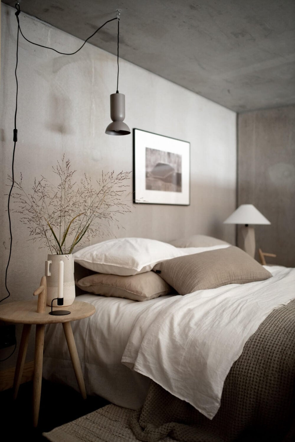 A Scandinavian Loft Made of Concrete and Wood 16 concrete-loft-bedroom-scandinavian-home-tour-nordroom