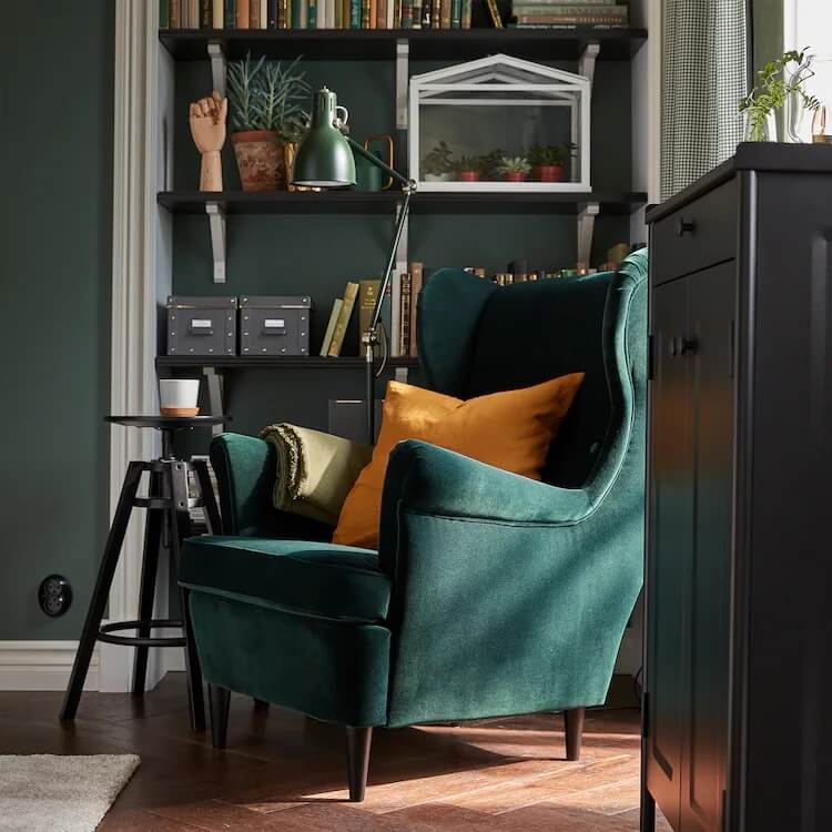 Styling Ideas From 6 New IKEA Bedrooms 2 ikea-bedroom-green-strandmon-chairs-nordroom