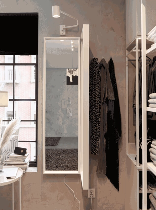 Styling Ideas From 6 New IKEA Bedrooms 19 ikea-mirror-hidden-storage-nordroom