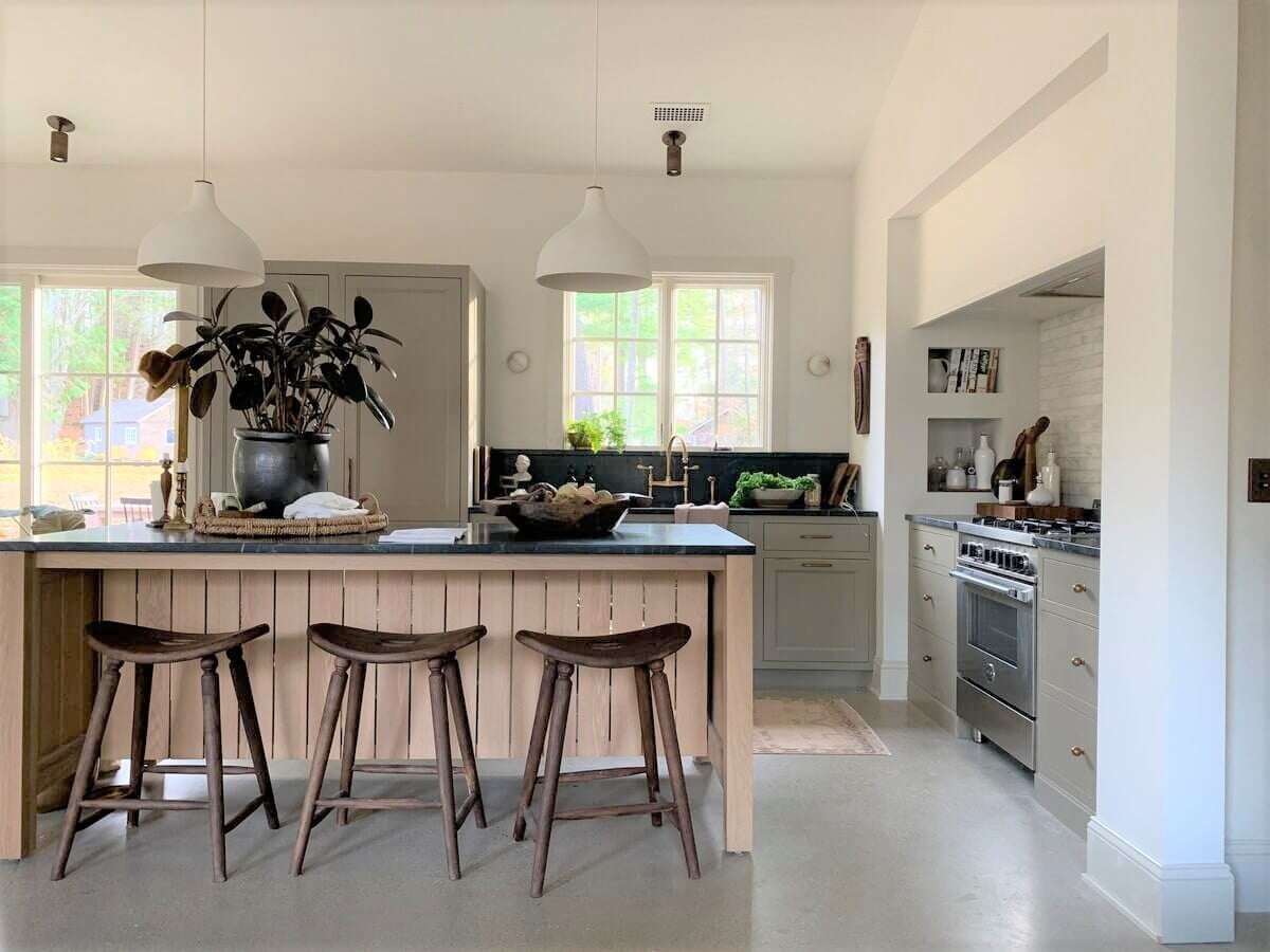 The Fernhouse Airbnb Cabin near Lake Michigan 7 kitchen-island-bar-stool-nordroom