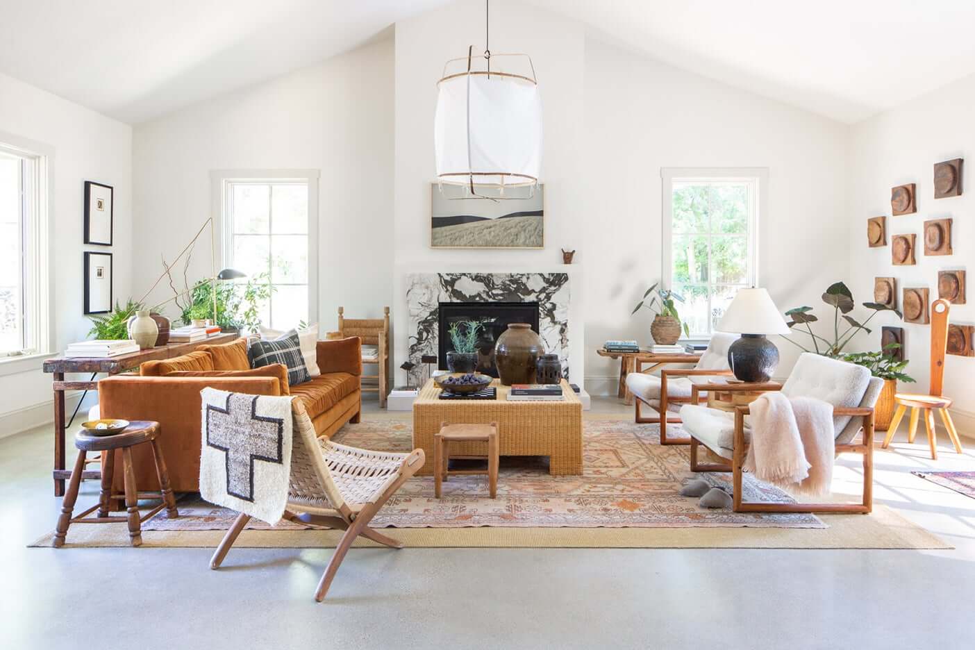 The Fernhouse Airbnb Cabin near Lake Michigan 4 light-open-plan-living-room-airbnb-cabin-lake-michigan-nordroom