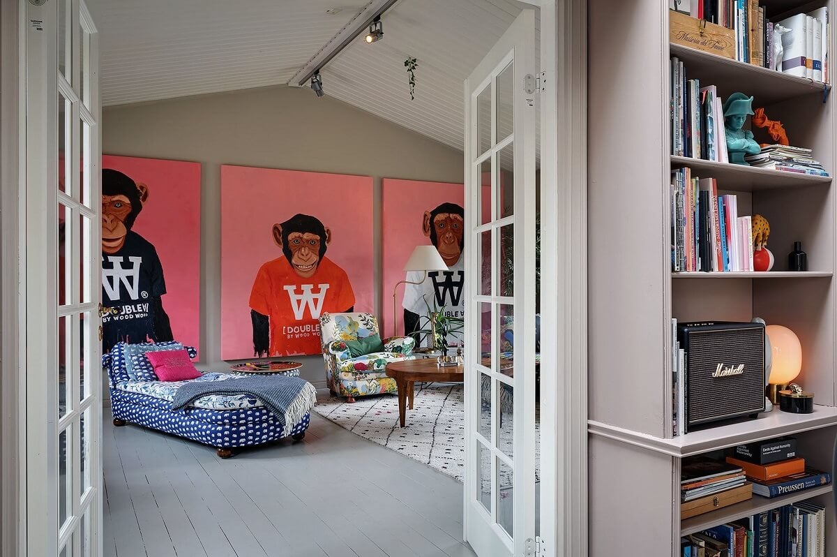 The Colorful Home of Artist Bobo Wallmansson 9 living-room-art-bobo-wallmansson-nordroom