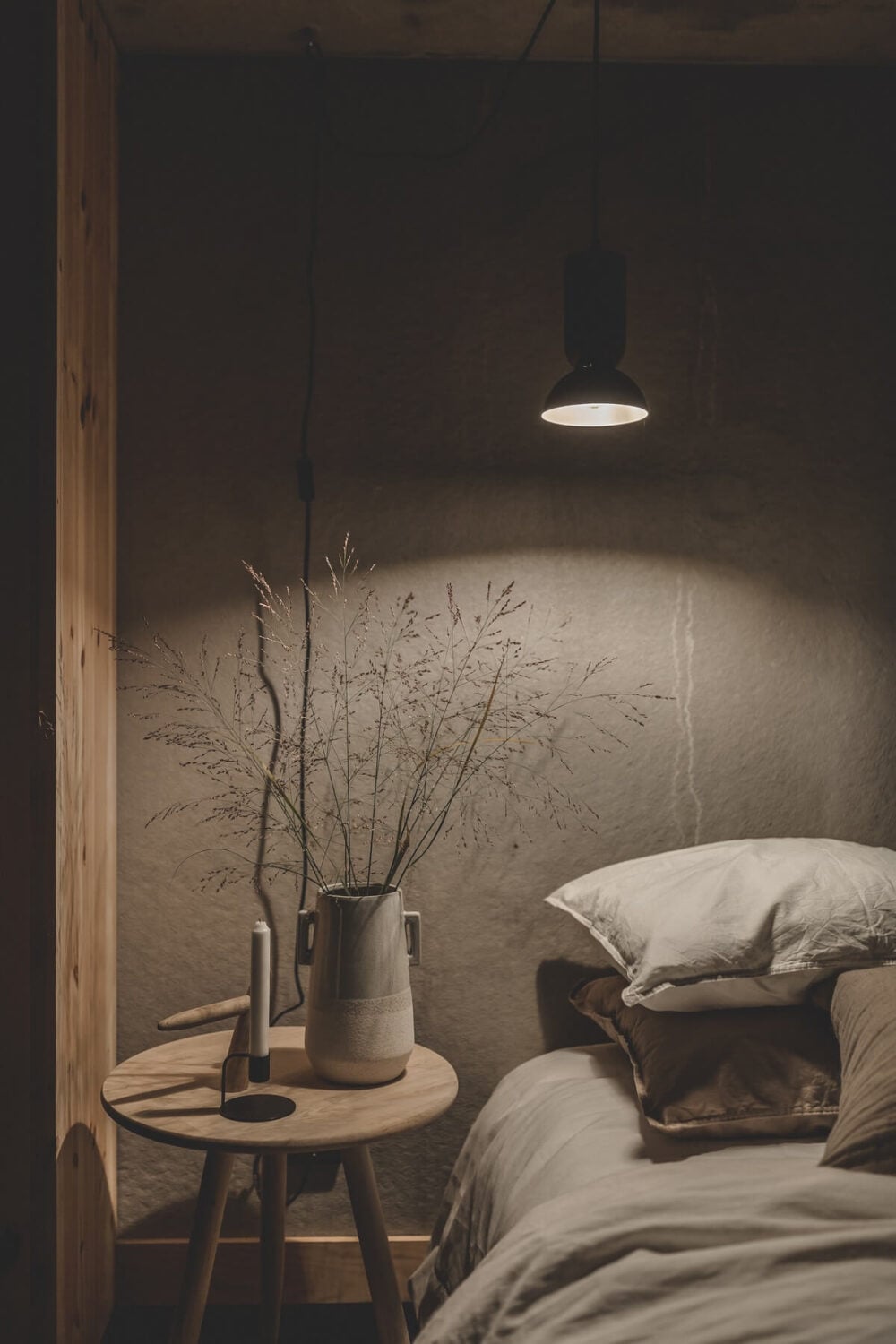 A Scandinavian Loft Made of Concrete and Wood 17 loft-bedroom-detail-scandinavian-home-nordroom
