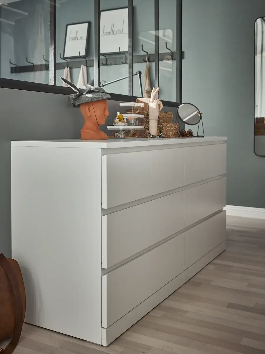 Styling Ideas From 6 New IKEA Bedrooms 14 malm-dresser-ikea-bedroom-walk-in-closet-nordroom