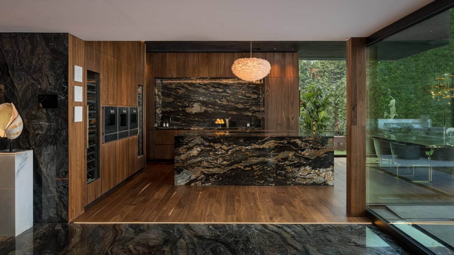 A Modern Architectural Villa in Sweden 8 marble-kitchen-modern-architectural-villa-stockholm-sweden-nordroom