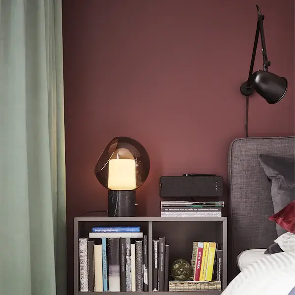 Styling Ideas From 6 New IKEA Bedrooms 10 purple-bedroom-nightstand-ikea-nordroom