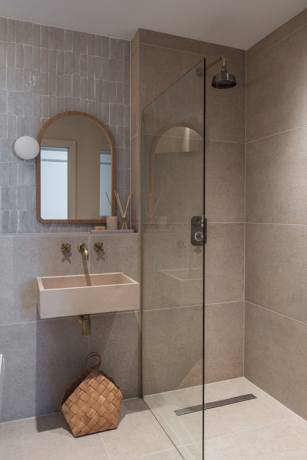 Best of 2023: Bathrooms 29 small bathroom gray tiles walk in shower nordroom