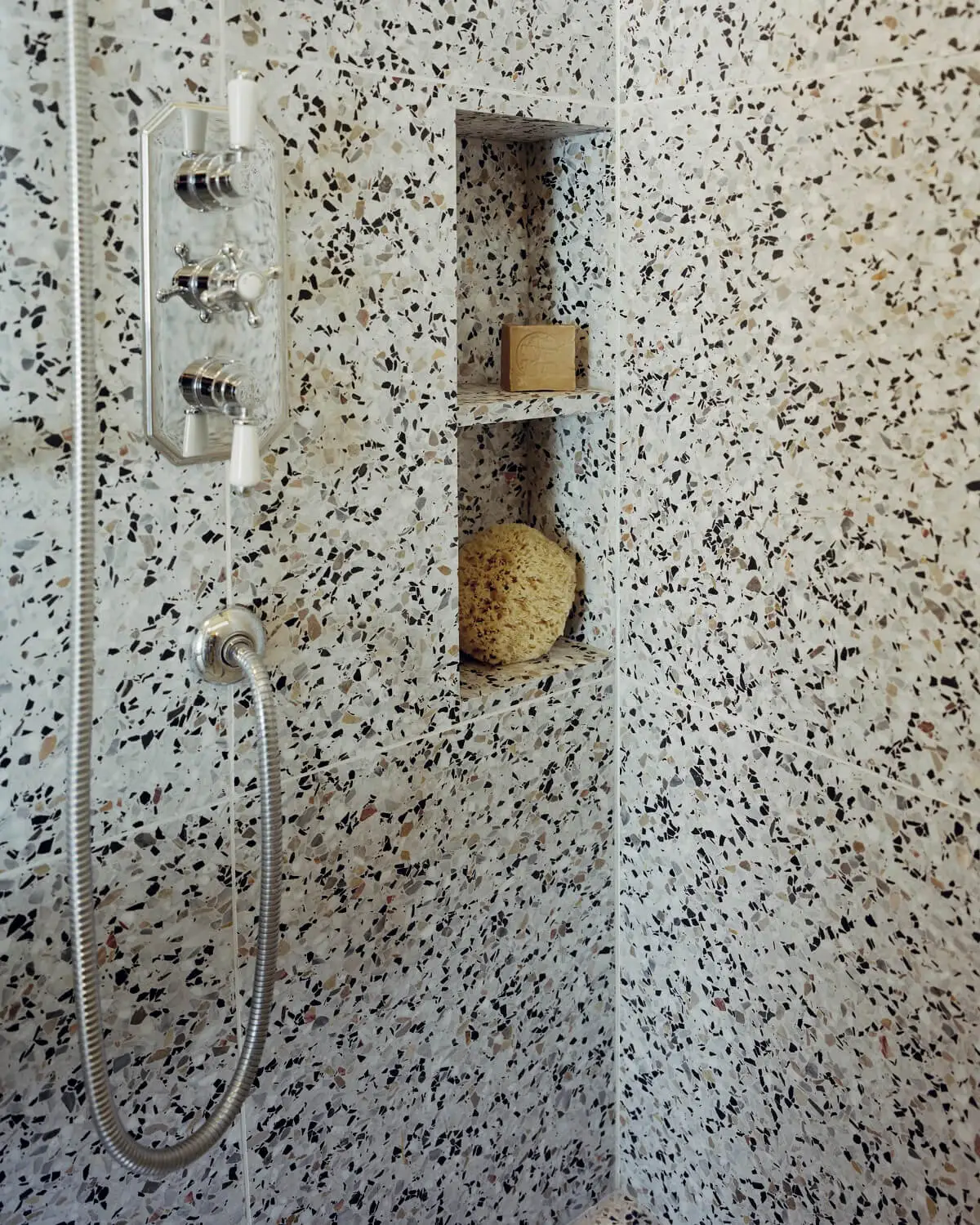 A Tiny Pied-à-Terre in Paris by Corpus Studio 7 terrazzo-bathroom-shower-niche-pied-a-terre-paris-corpus-studio-nordroom