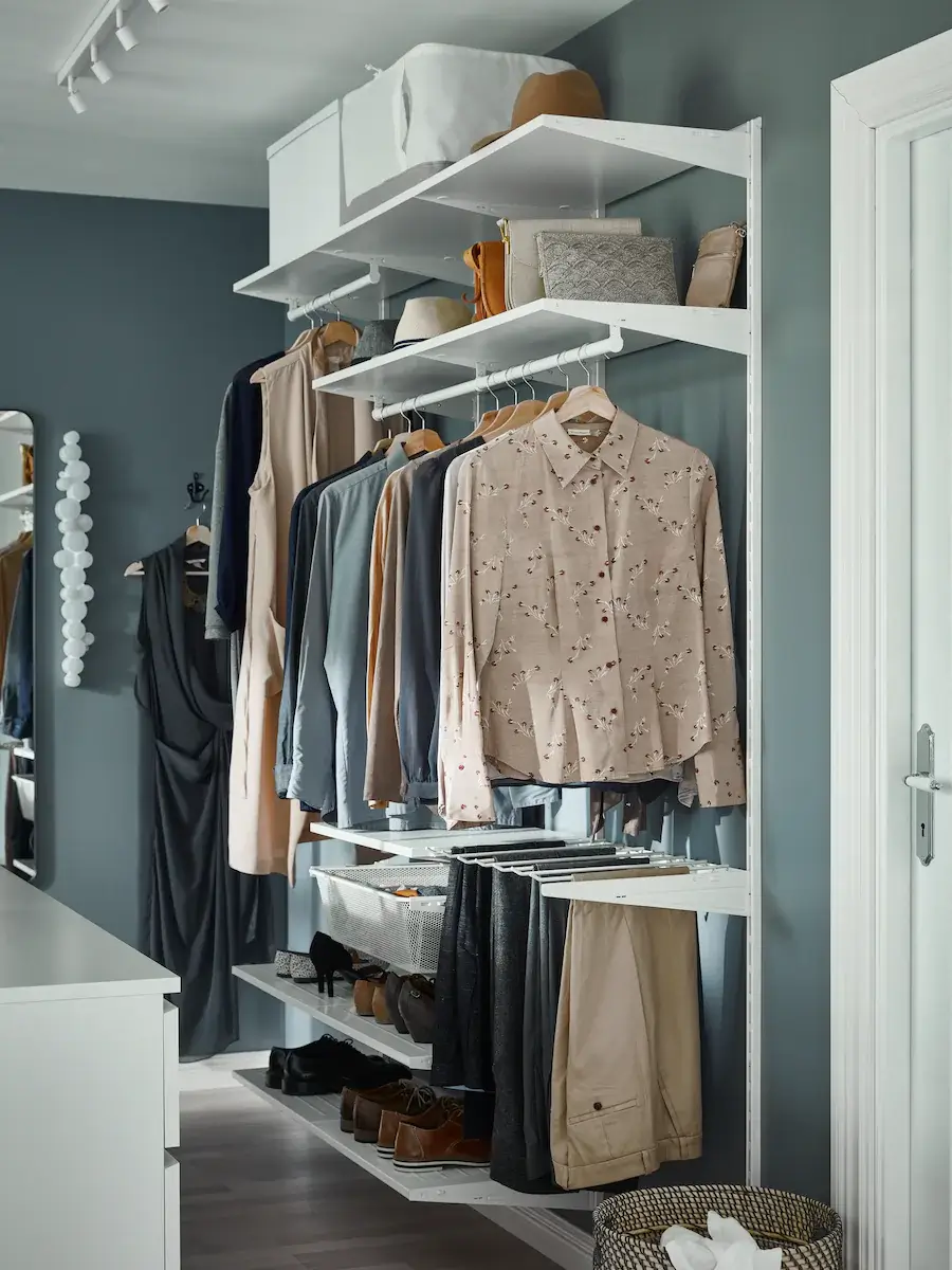 Styling Ideas From 6 New IKEA Bedrooms 13 walk-in-closet-ikea-bedroom-nordroom