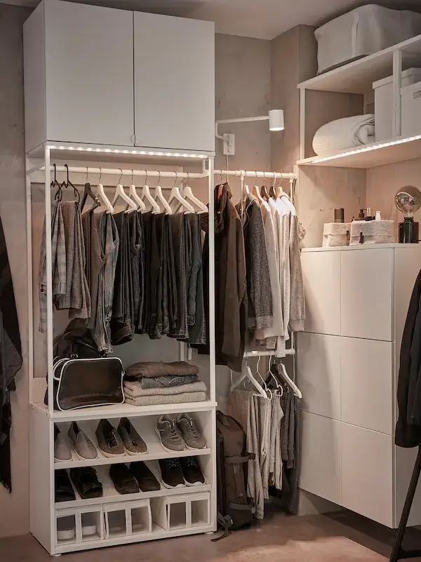 Styling Ideas From 6 New IKEA Bedrooms 20 white-walk-in-closet-ikea-nordroom