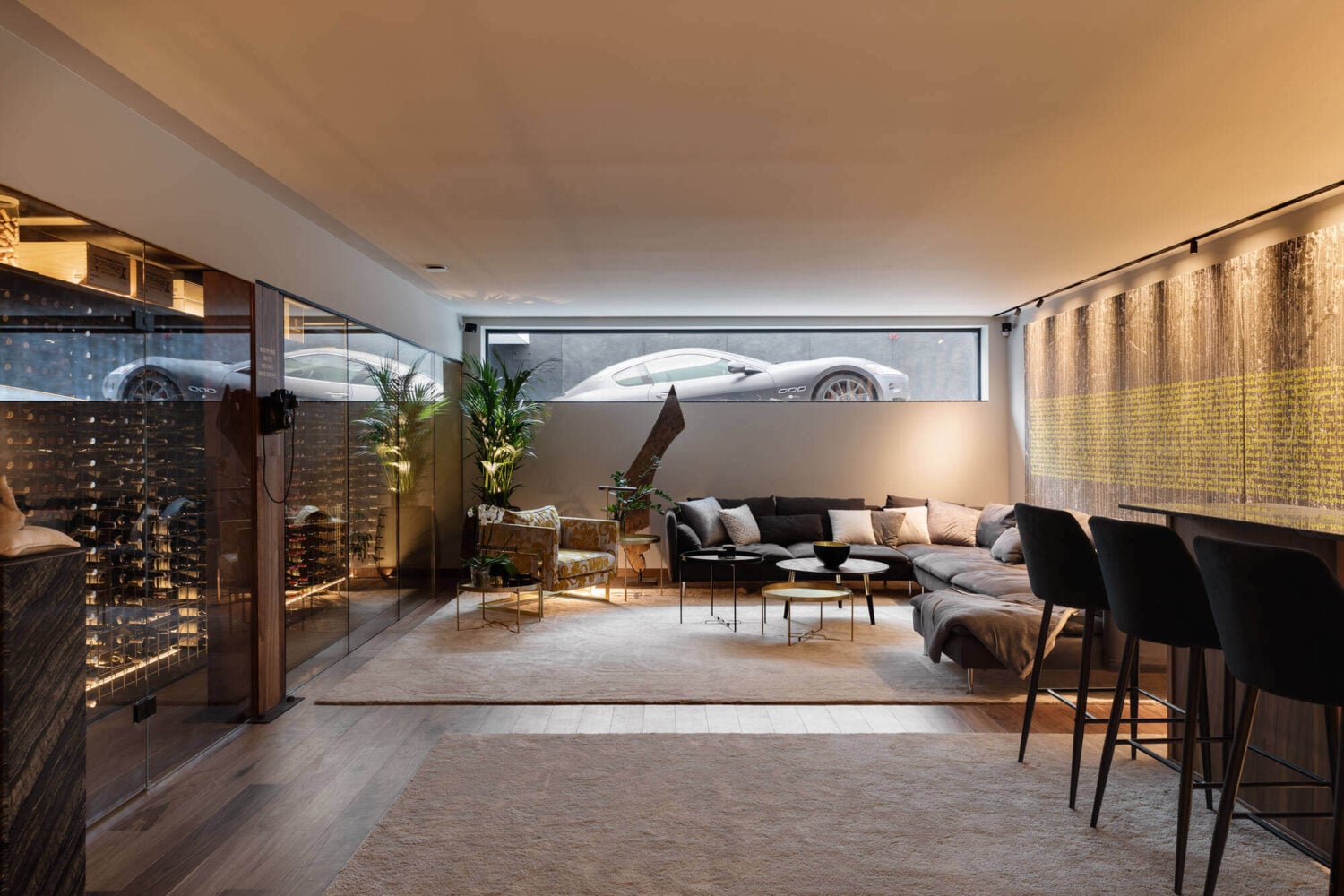 A Modern Architectural Villa in Sweden 23 wine-cellar-sitting-room-modern-architectural-villa-stockholm-sweden-nordroom