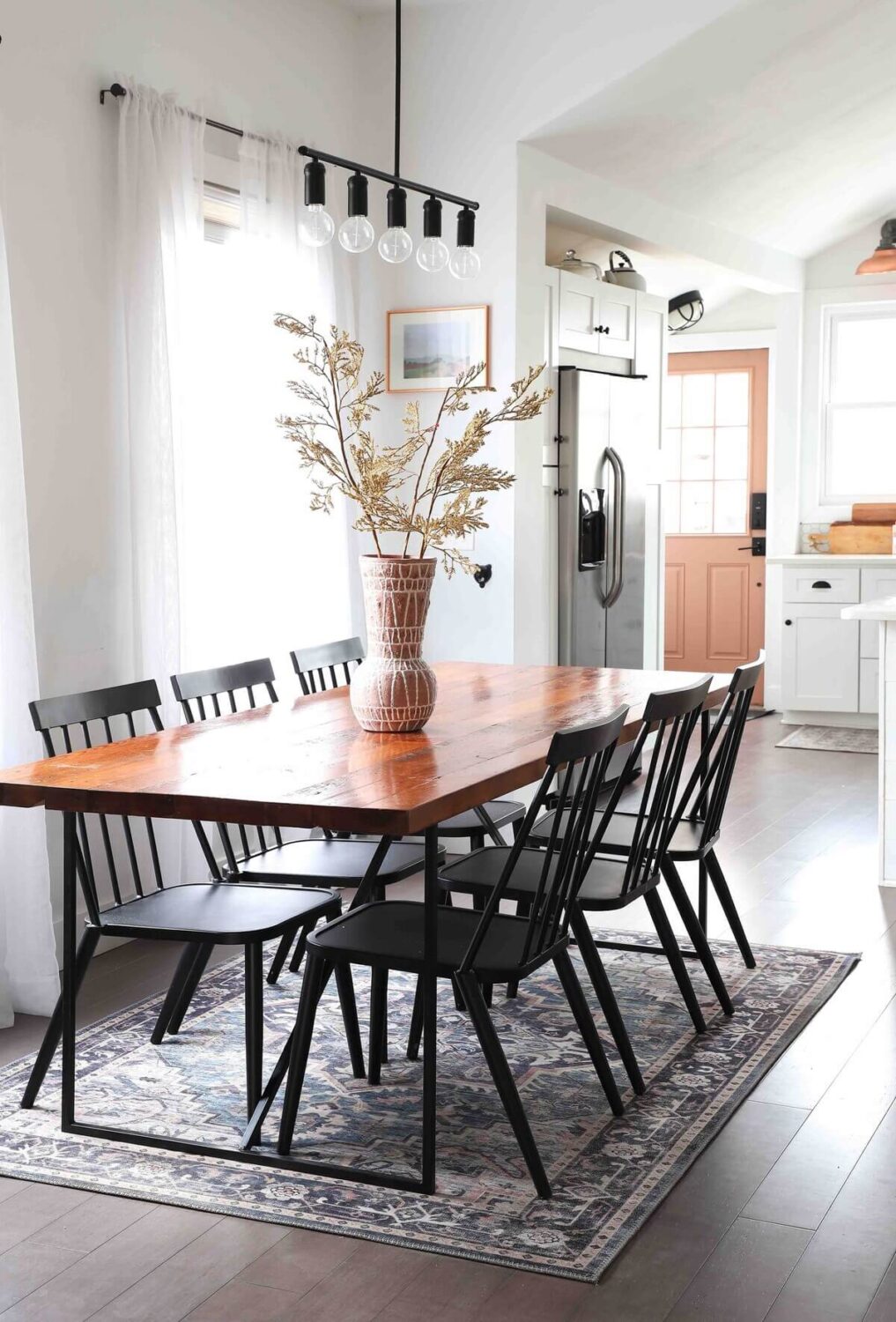 A Bright Renovated Home in Milwaukee 3 wood-dining-table-kitchen-nordroom