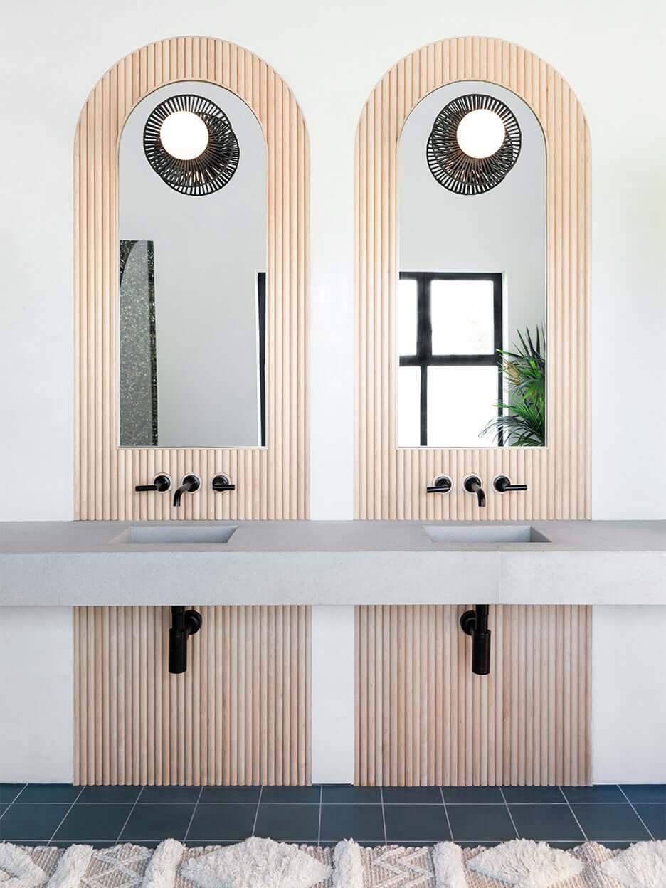 Interior Design Trends 2022: Styles, Decor and Color 15 bathroom-wood-slats-curved-home-trends-2022-nordroom
