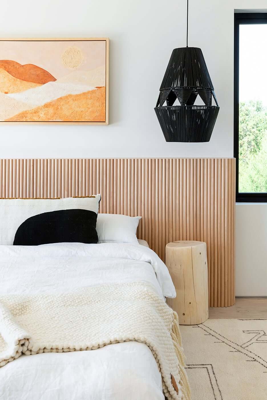 Interior Design Trends 2022: Styles, Decor and Color 10 bedroom-wood-slats-headboard-interior-design-trends-2022-nordroom