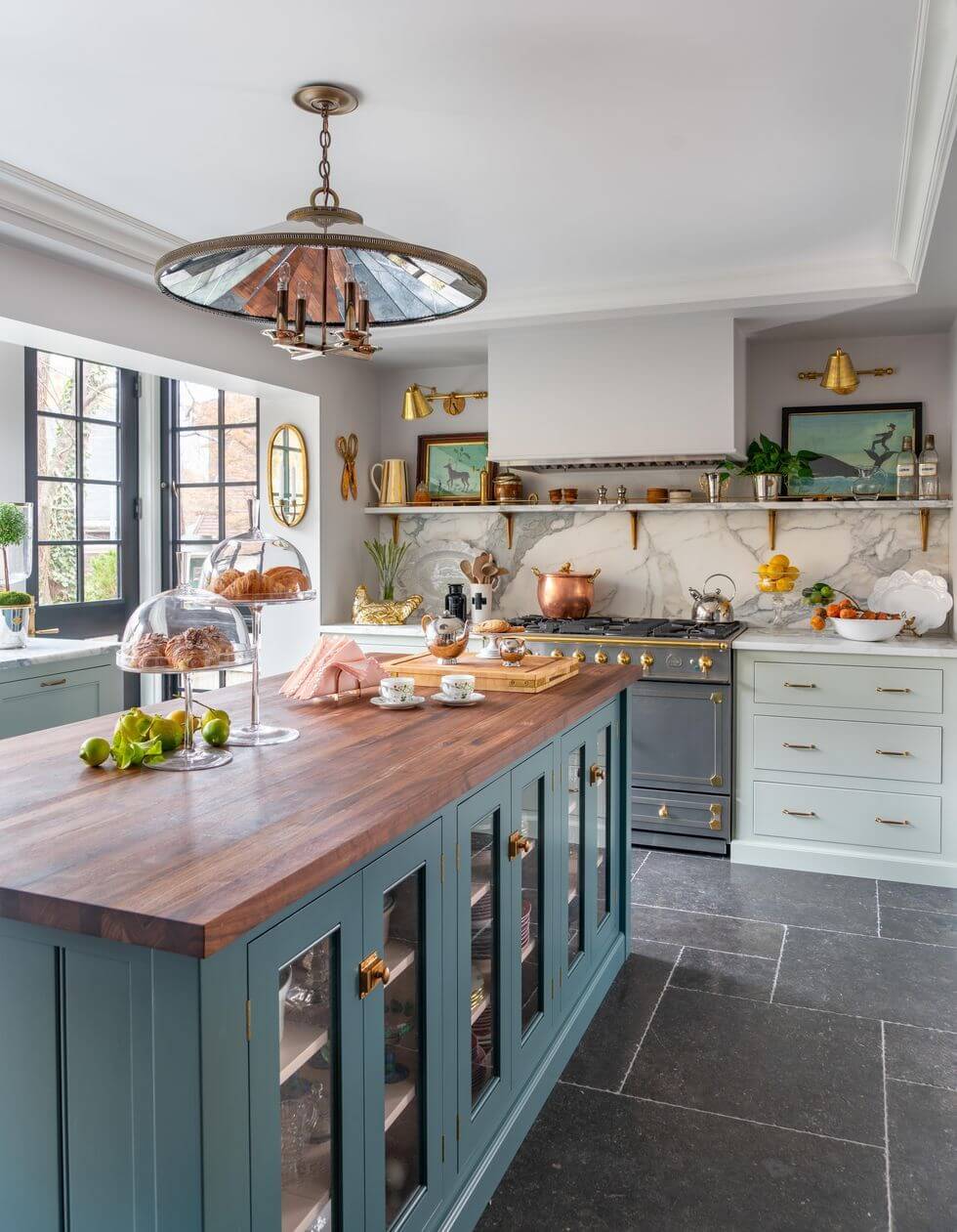 57 Stylish Two-Tone Kitchen Cabinet Ideas 36 blue-classic-kitchen-nordroom