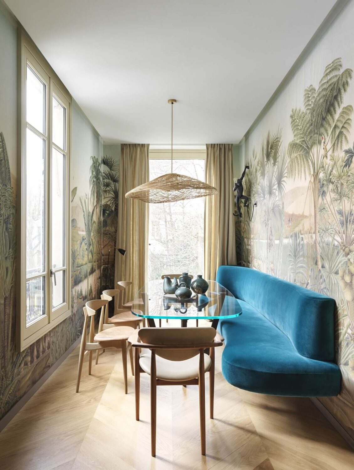 How To Style Your Home Like A Parisian Apartment 12 curved-breakfast-bench-parisian-apartment-style-nordroom