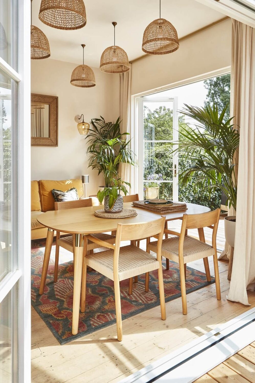 A Colorful 70s Inspired Home in London 8 dining-room-70s-inspired-home-plants-nordroom