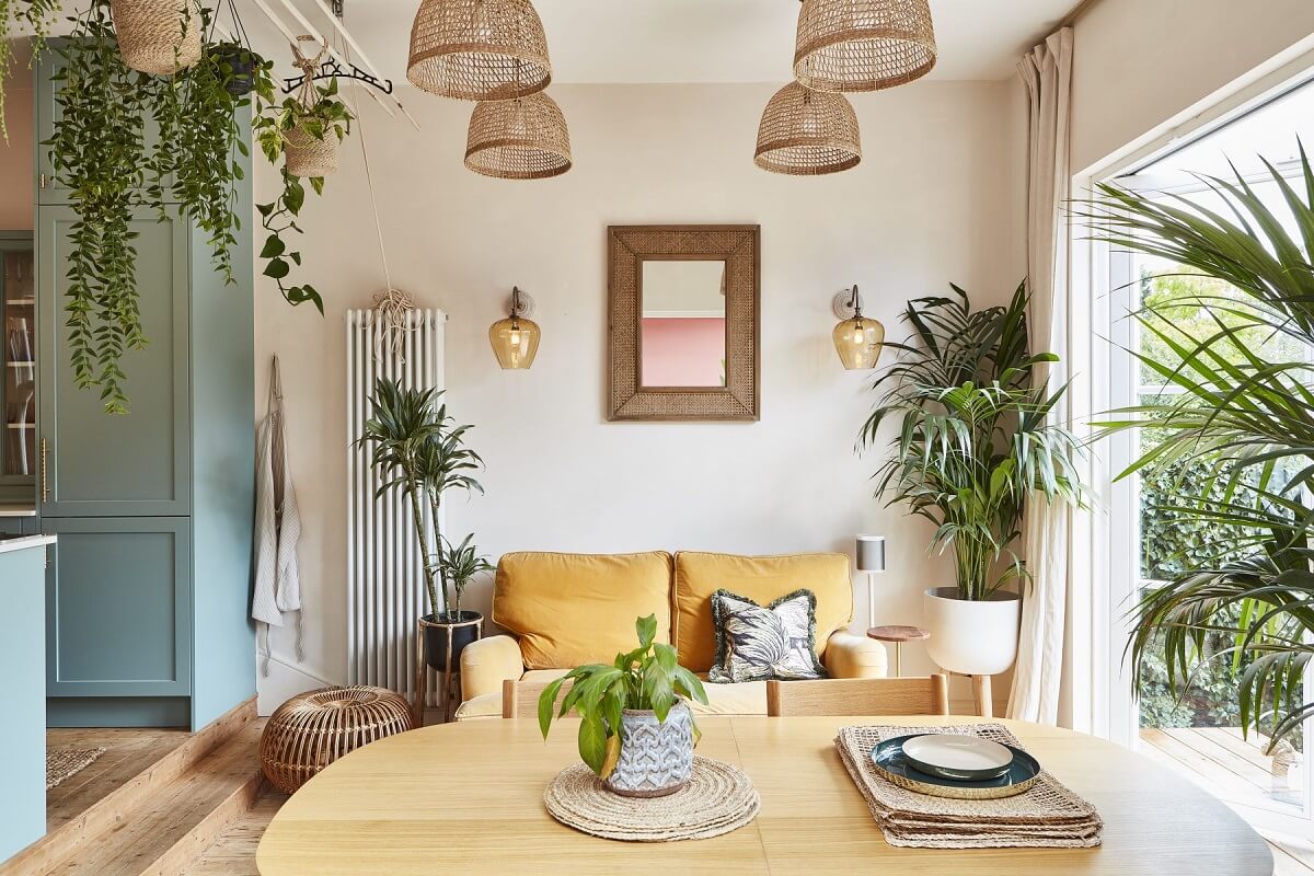 A Colorful 70s Inspired Home in London 9 dining-room-kitchen-plants-nordroom