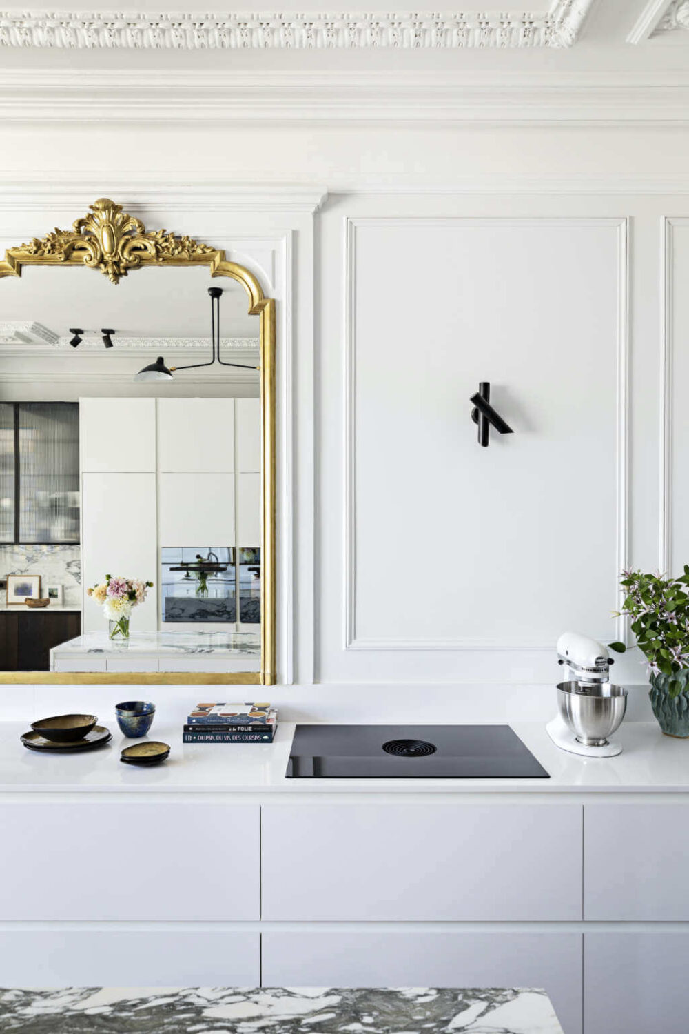 How To Style Your Home Like A Parisian Apartment 22 kitchen-large-mirror-style-tips-parisian-apartments-nordroom
