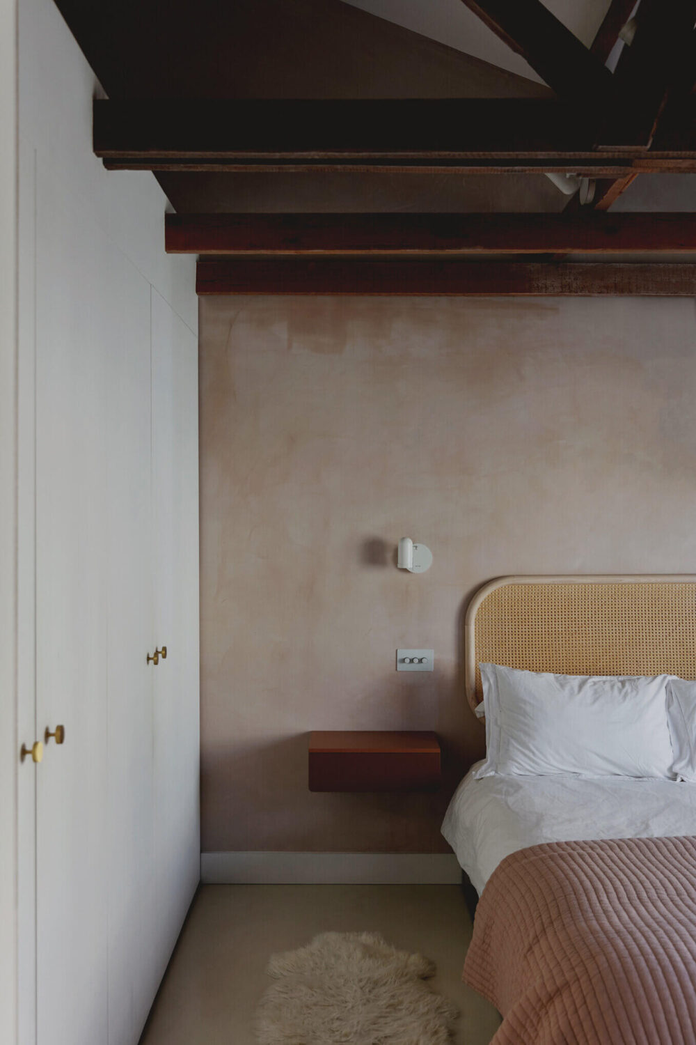 A 1970s-Style Townhouse in North London 19 master-bedroom-built-in-wardrobes-exposed-beams-nordroom