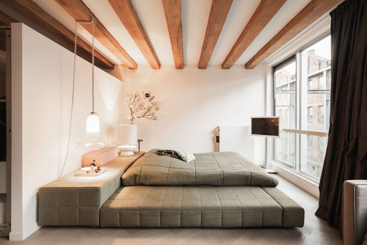 Best of 2021: Bedrooms 16 modern-loft-bedroom-exposed-beams-nordroom