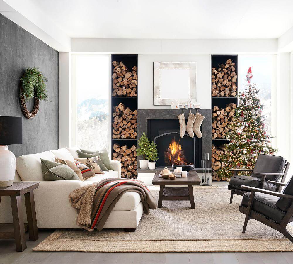 A Modern Rustic Home Decorated for Christmas 1 modern-rustic-living-room-christmas-decorations-nordroom
