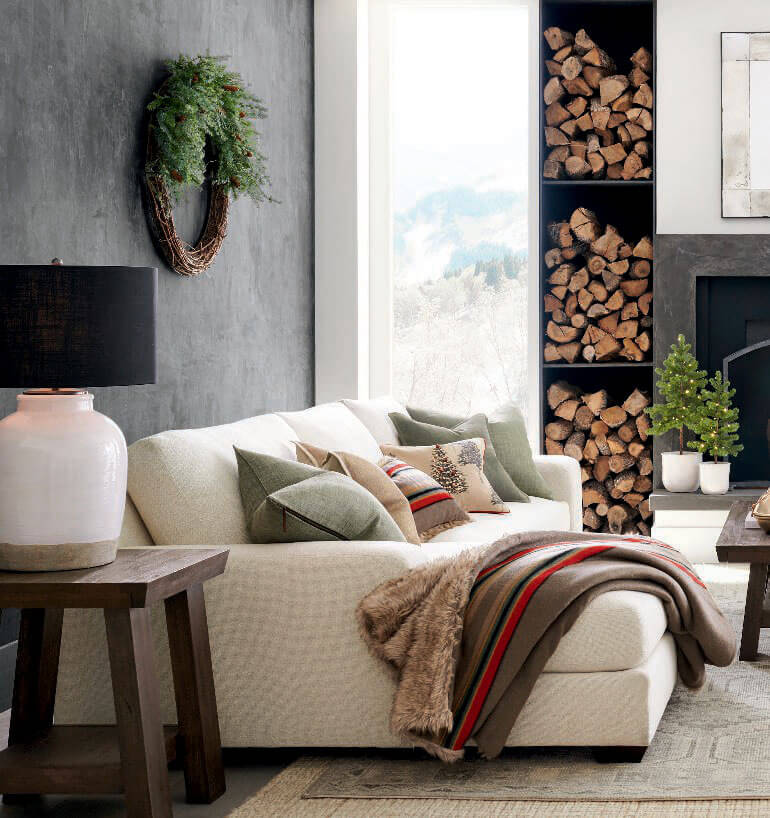 A Modern Rustic Home Decorated for Christmas 4 modern rustic living room christmas nordroom A Modern Rustic Home Decorated for Christmas