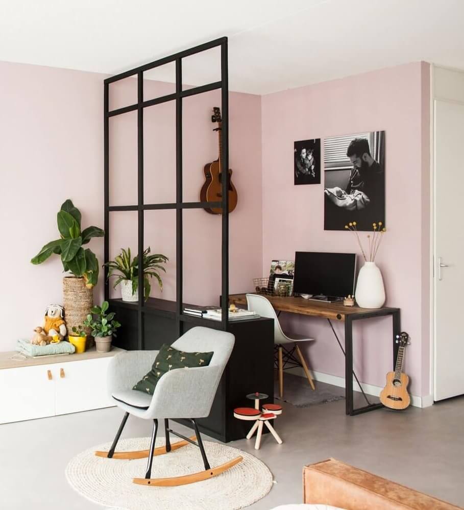 Best of 2021: Home Offices 12 pink-home-office-living-room-nordroom