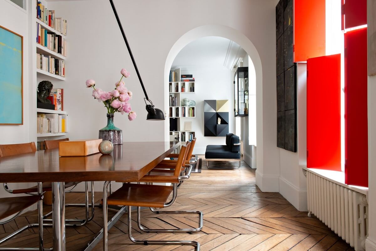 How To Style Your Home Like A Parisian Apartment 19 red-shutters-style-tips-parisian-apartments-nordroom