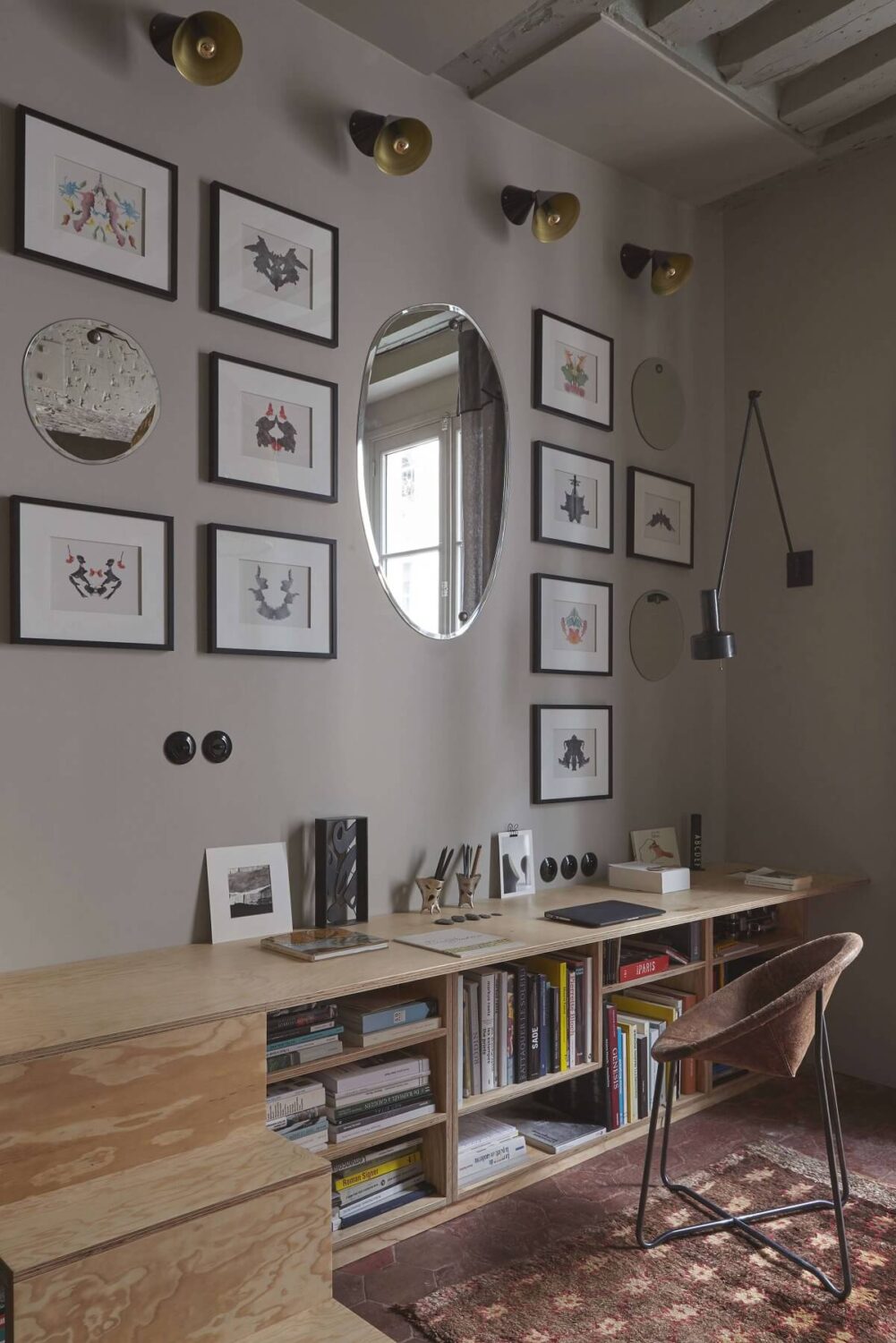 How To Style Your Home Like A Parisian Apartment 16 small-parisian-apartment-home-office-muted-tones-nordroom