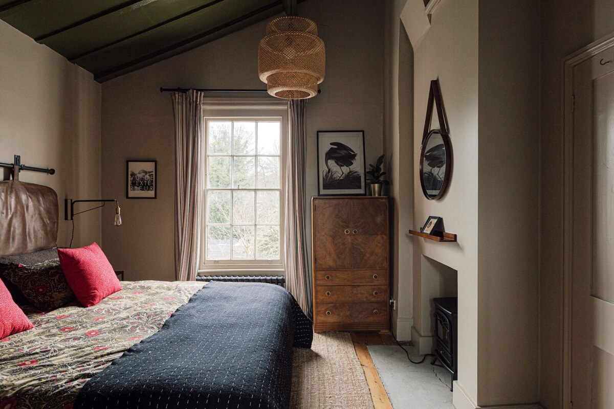 Color & Wallpaper in a Victorian Villa 22 bedroom-wallpaper-slanted-ceiling-nordroom