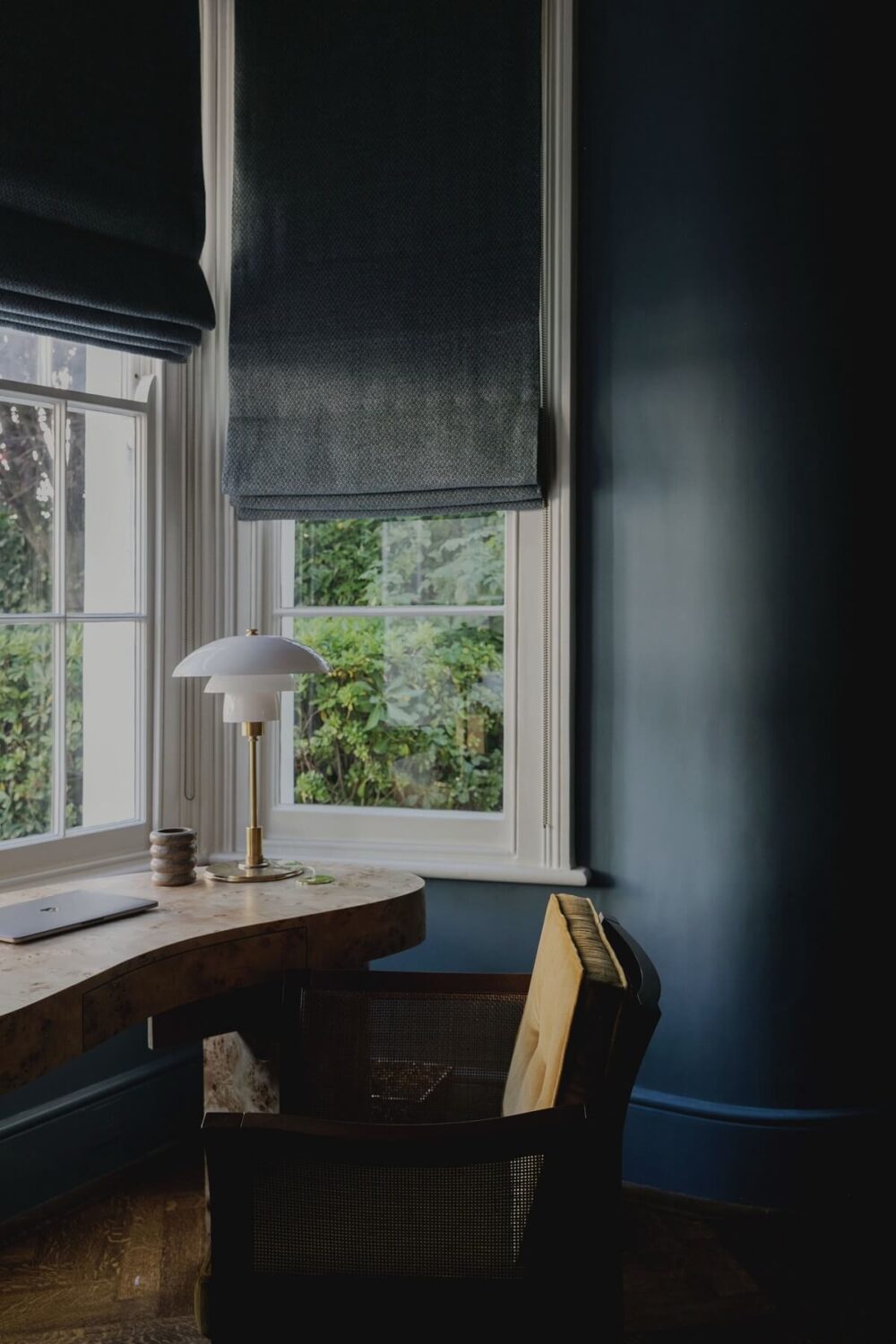 Color and Texture in a London Home 8 blue-home-office-window-nordroom