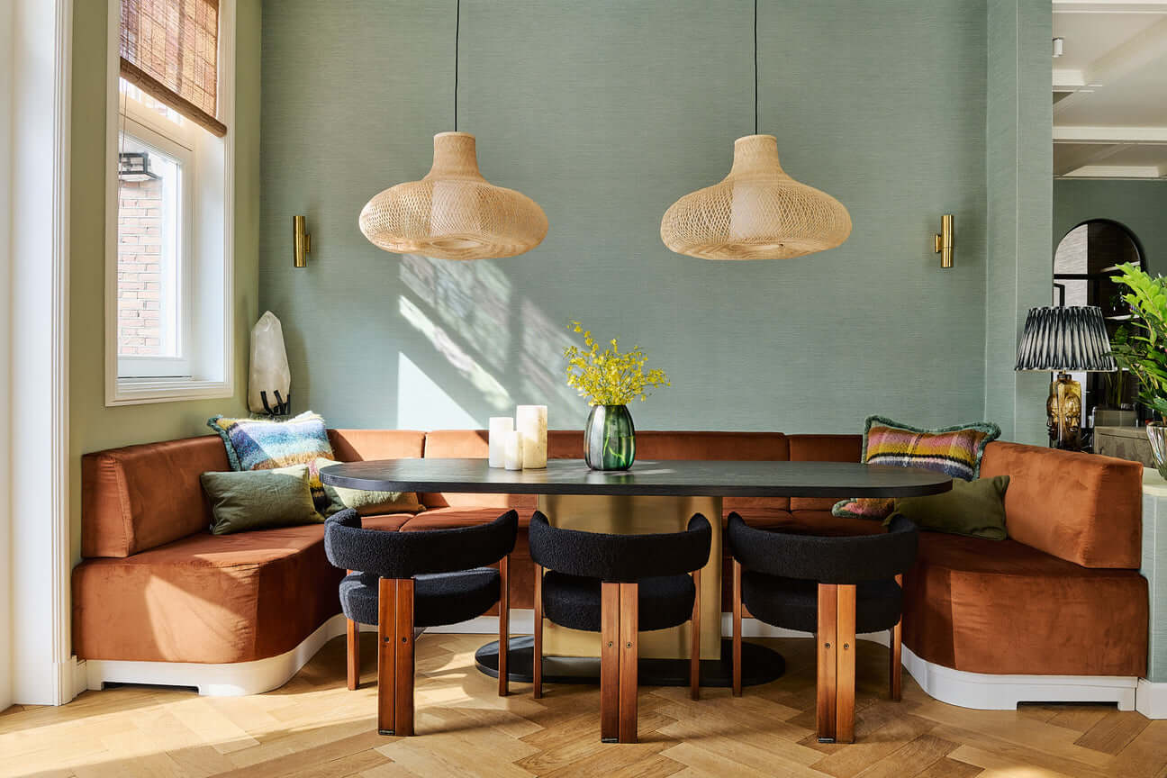 Color & Texture in a Grand Amsterdam Villa 7 dining-area-built-in-bench-villa-amsterdam-nordroom