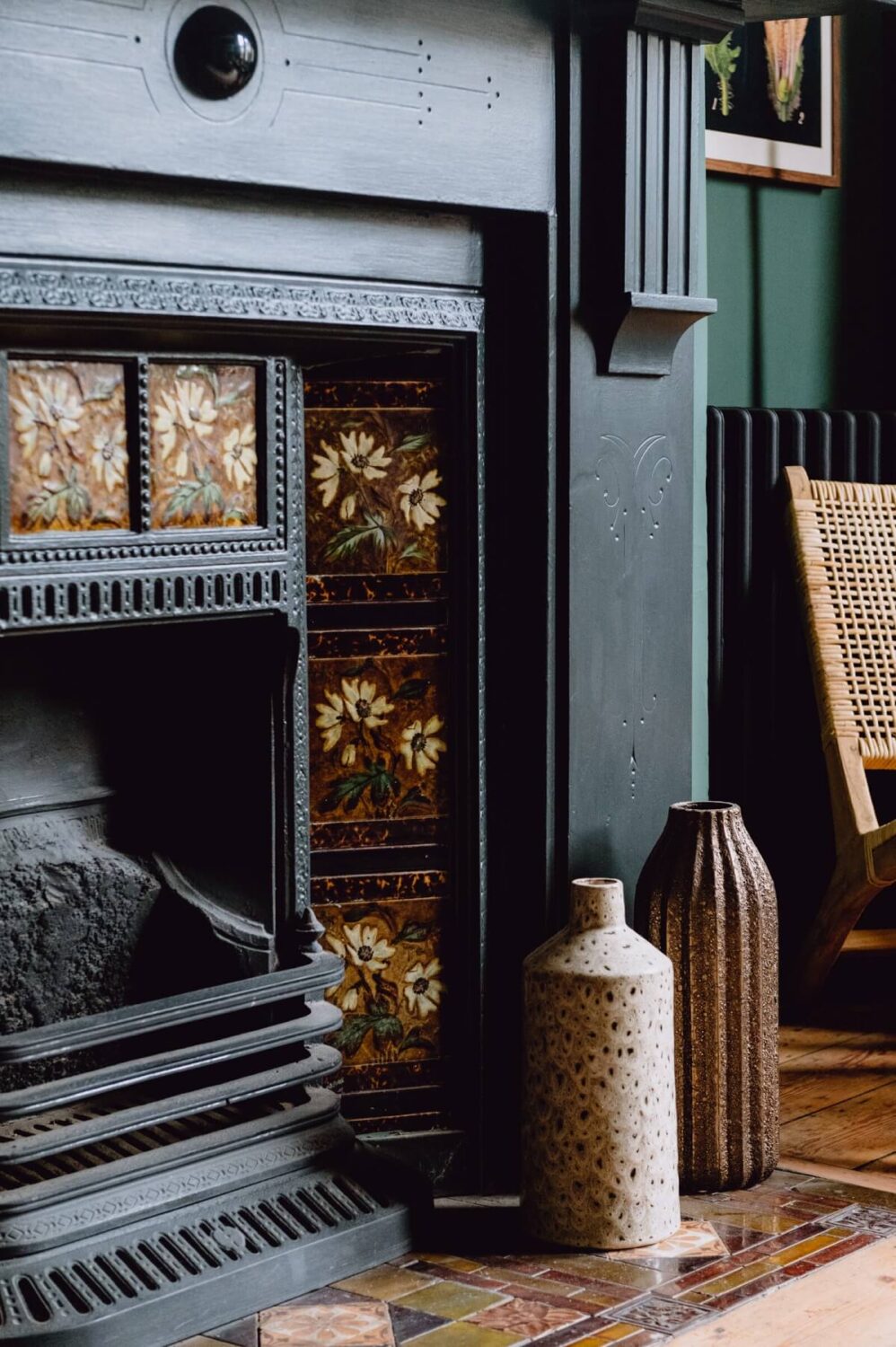An Elegant & Colorful London House 4 fireplace-detail-london-terraced-house-victorian-nordroom