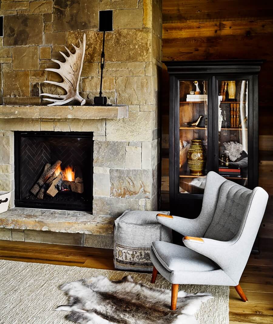A Rustic Mountain Home in Big Sky, Montana 14 fireplace-sitting-room-nordroom