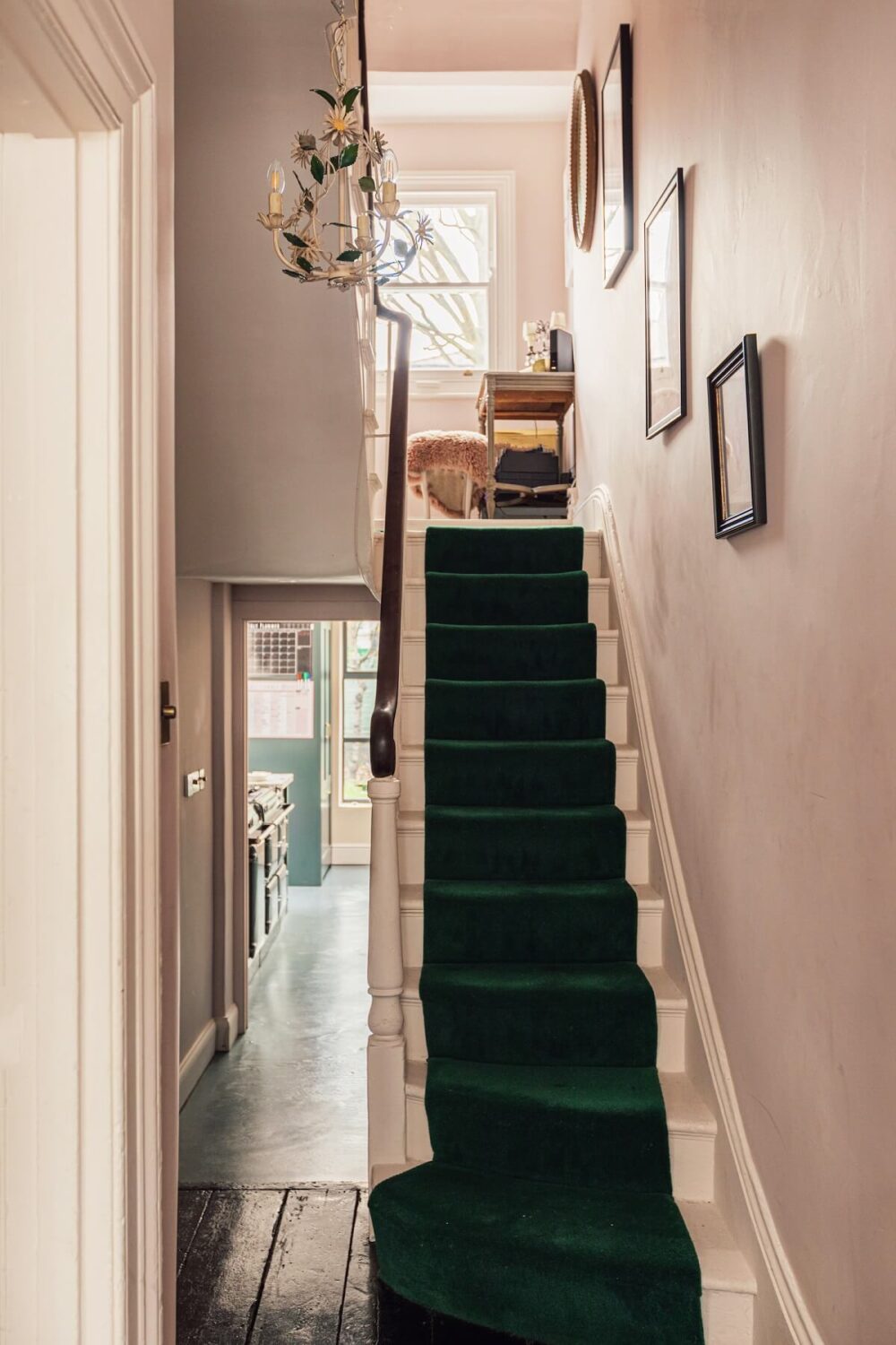 A 19th Century London Townhouse with Kitchen Extension 13 green-pink-staircase-victorian-home-london-nordroom