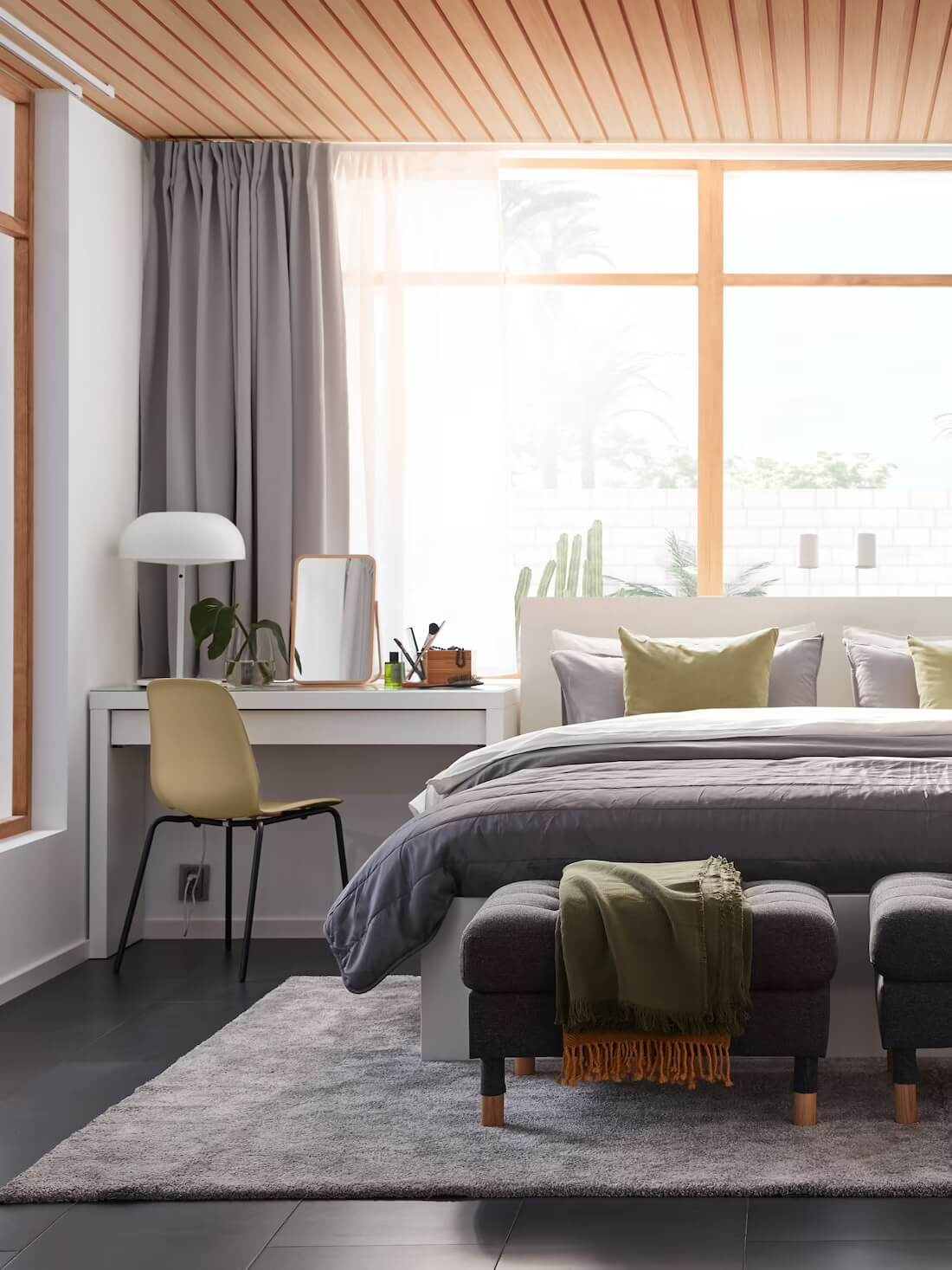 How To Design A Stylish Bedroom Home Office 3 ikea-bedroom-desk-nightstand-bedroom-home-office-nordroom