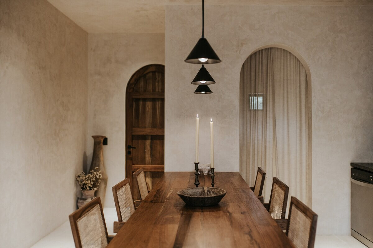 A Tulum Airbnb in an Architectural Building 15 kitchen-dining-area-arched-doors-nordroom