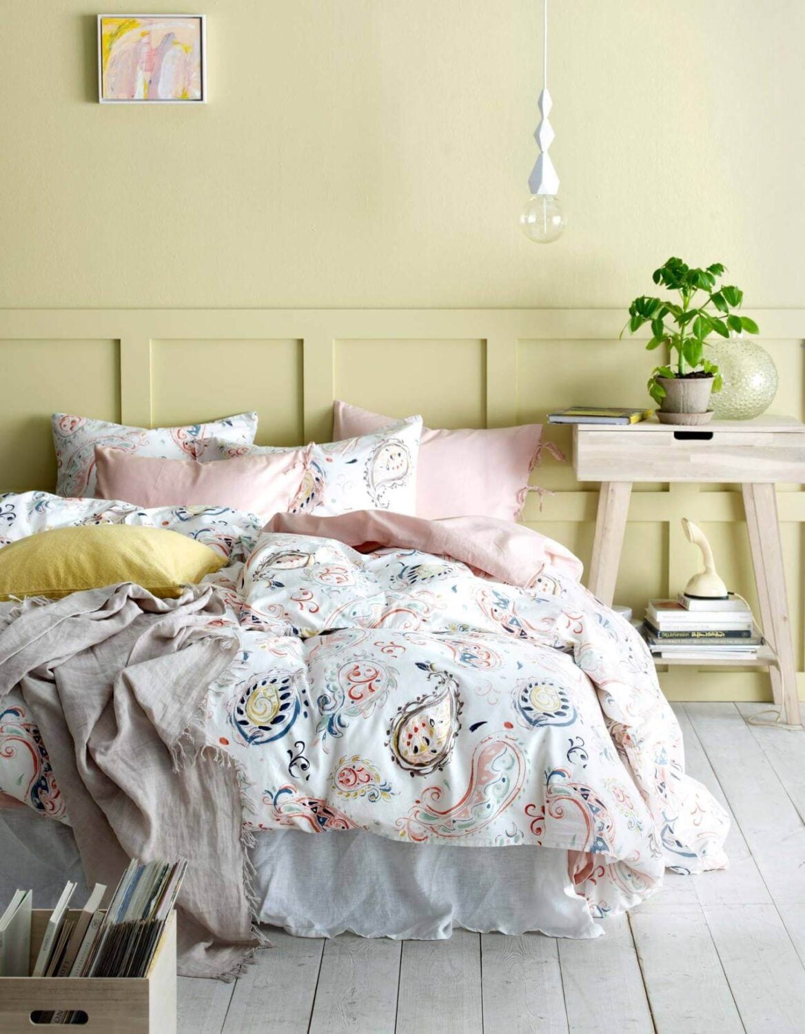 Glidden & PPG Color of the Year 2024: Limitless 16 light-yellow-wall-bedroom-paint-color-nordroom