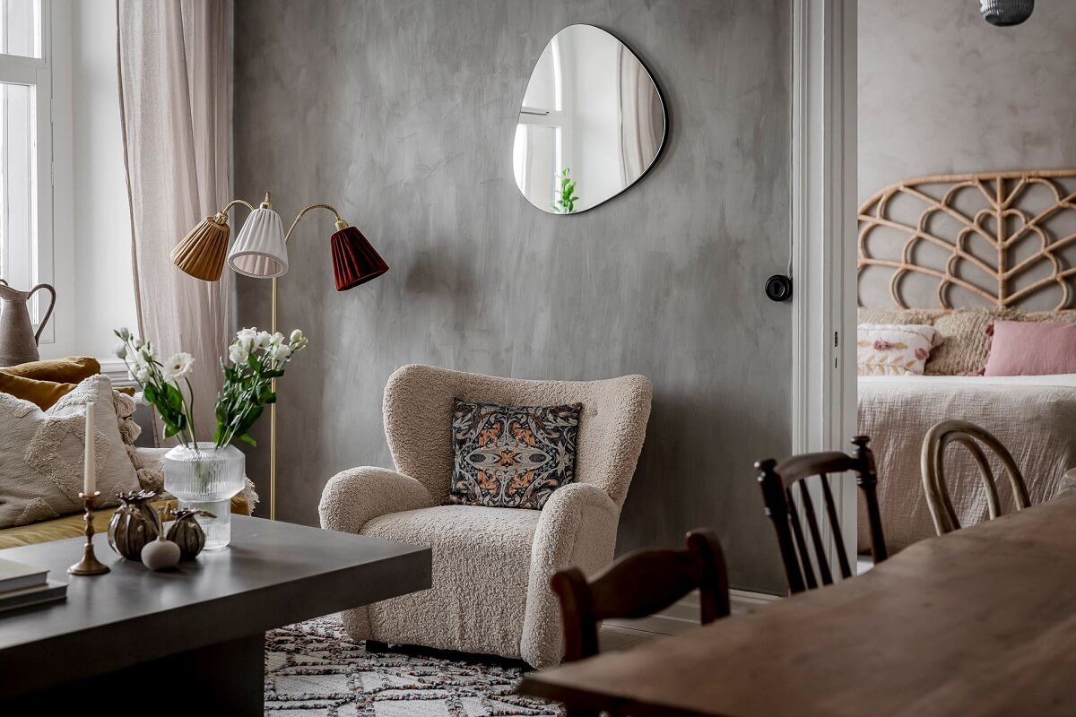 A Lovely Scandi Apartment with Original Features 5 living-room-detail-gray-walls-nordroom
