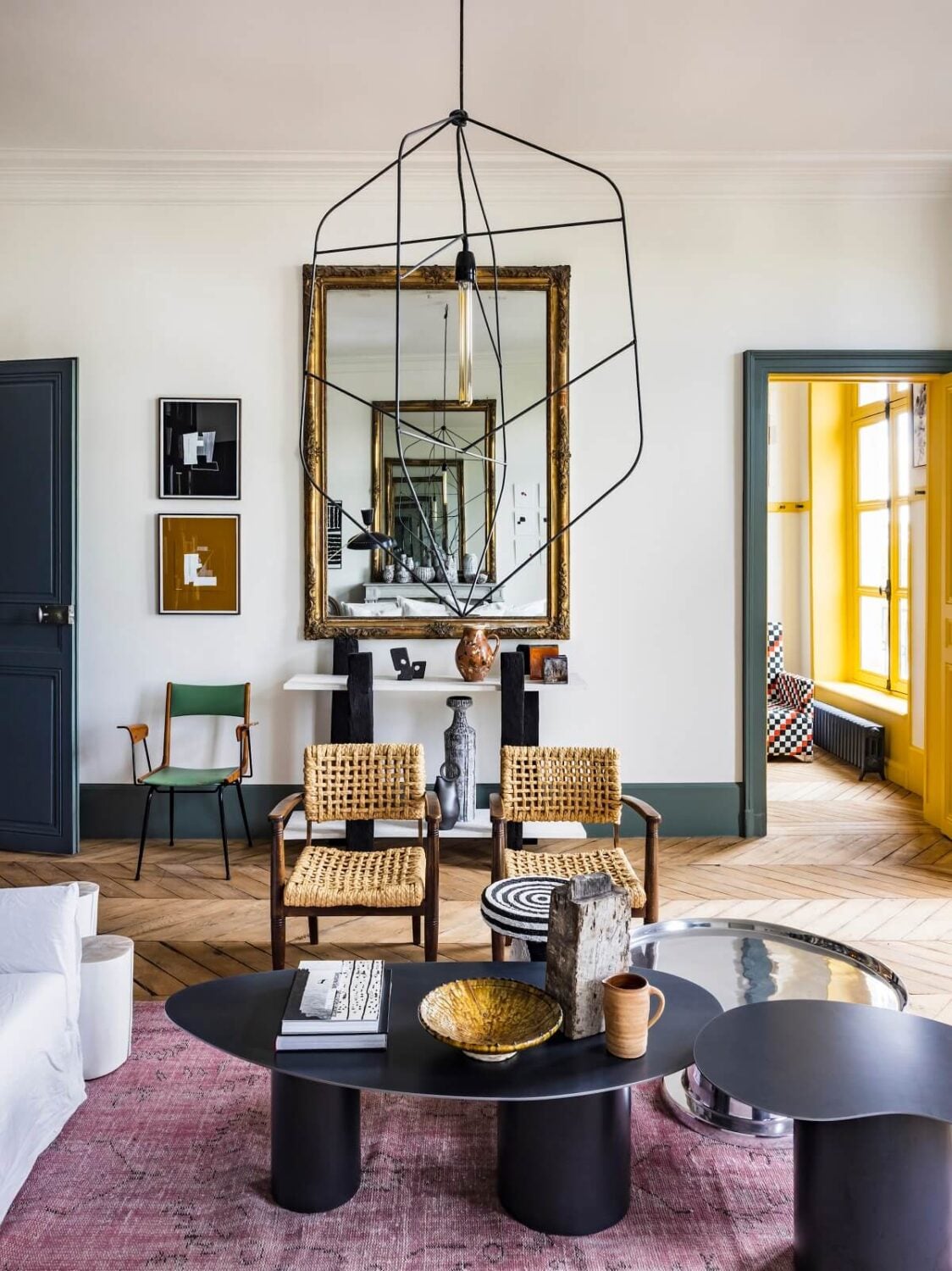 A Colorful Eclectic Apartment by Merci Paris 4 living-room-merci-paris-second-residence-nordroom