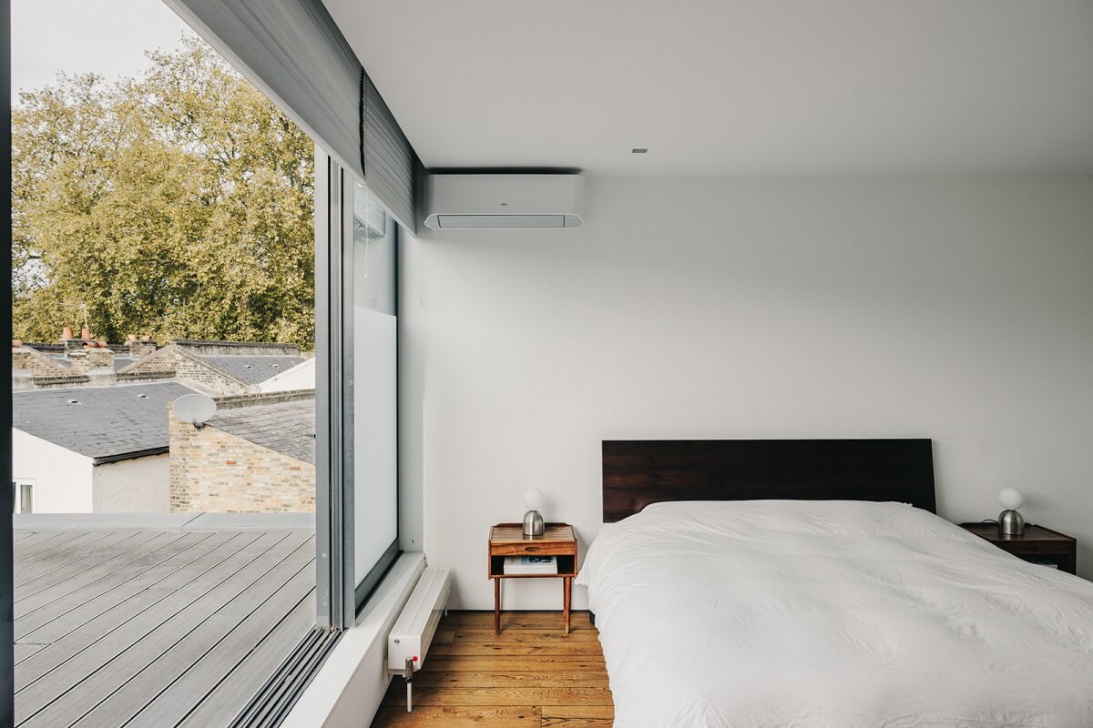 An Industrial Warehouse Conversion in London 19 master-bedroom-warehouse-conversion-london-nordroom