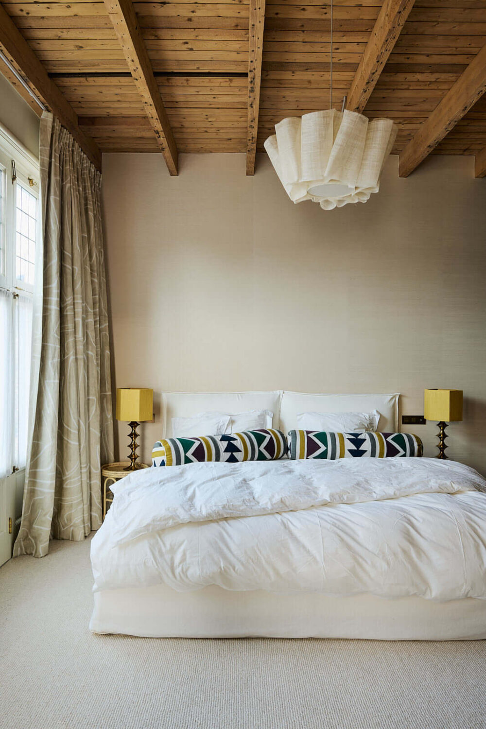 Color & Texture in a Grand Amsterdam Villa 16 master-bedroom-wooden-ceiling-villa-amsterdam-nordroom