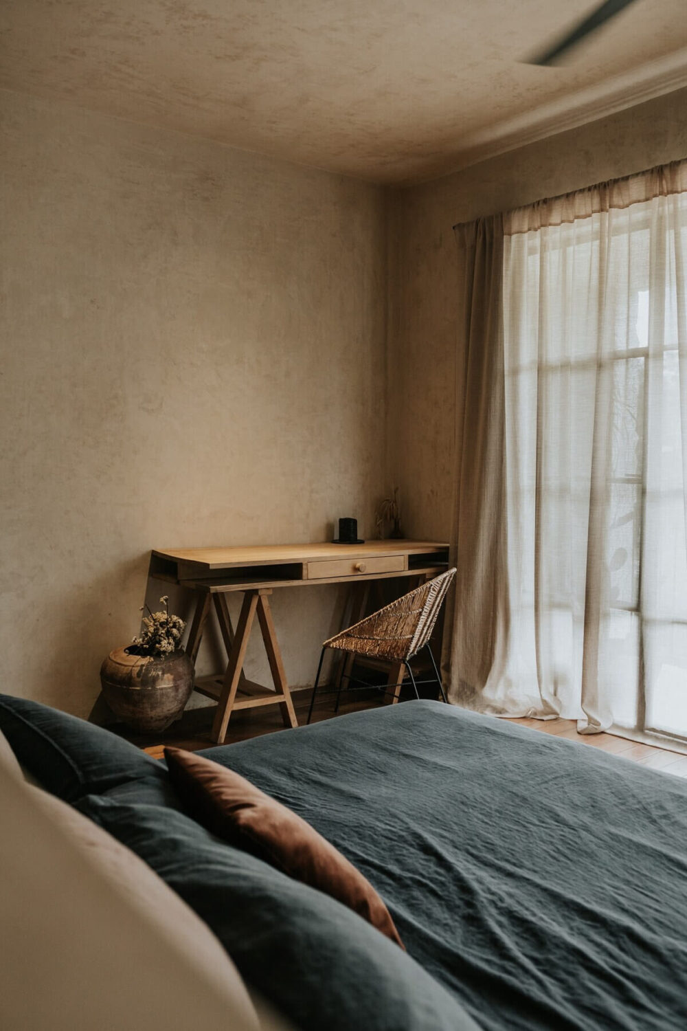 A Tulum Airbnb in an Architectural Building 18 serene-bedroom-home-office-tulum-airbnb-nordroom