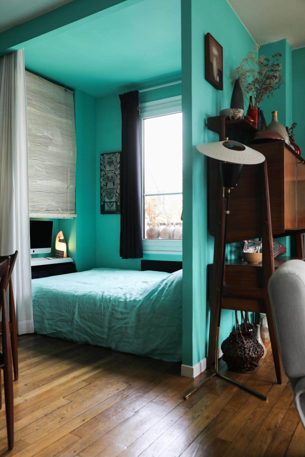 Best Paint Colors for a Colorful Small Bedroom 54 small bedroom green sponge benjamin moore nordroom Best Paint Colors for a Colorful Small Bedroom