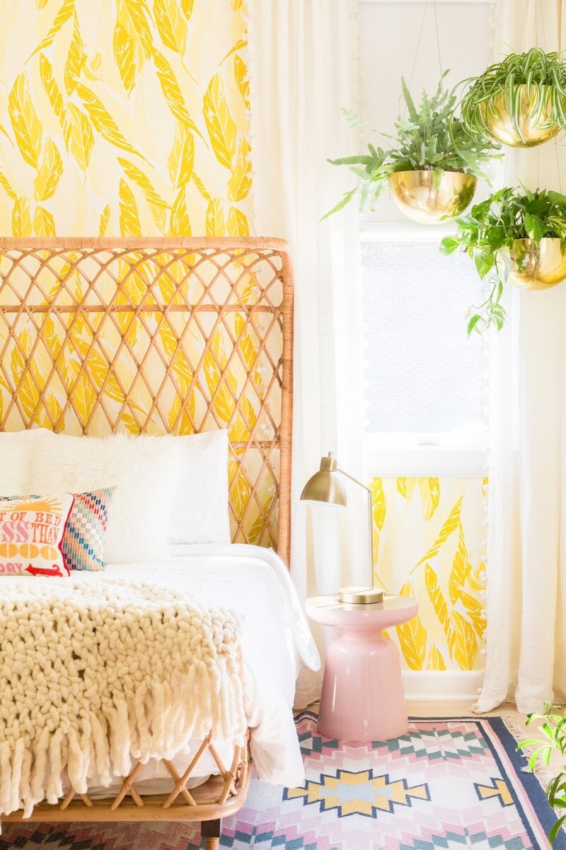 Best Paint Colors for a Colorful Small Bedroom 66 sunny-wallpaper-bedroom-color-nordroom