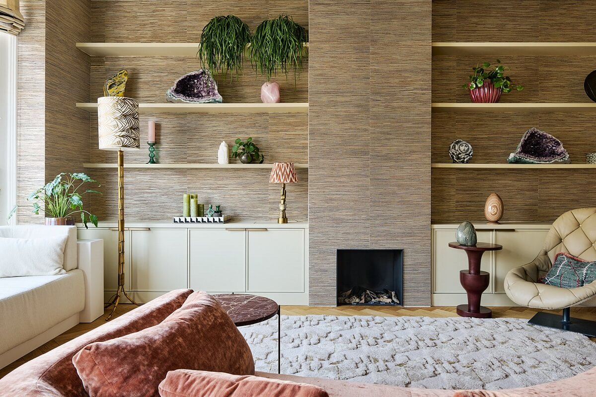 Color & Texture in a Grand Amsterdam Villa 11 textured-sitting-room-fireplace-amsterdam-villa-nordroom